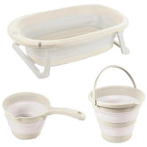 Set de Baño Plegable 3pc Bebé Crema